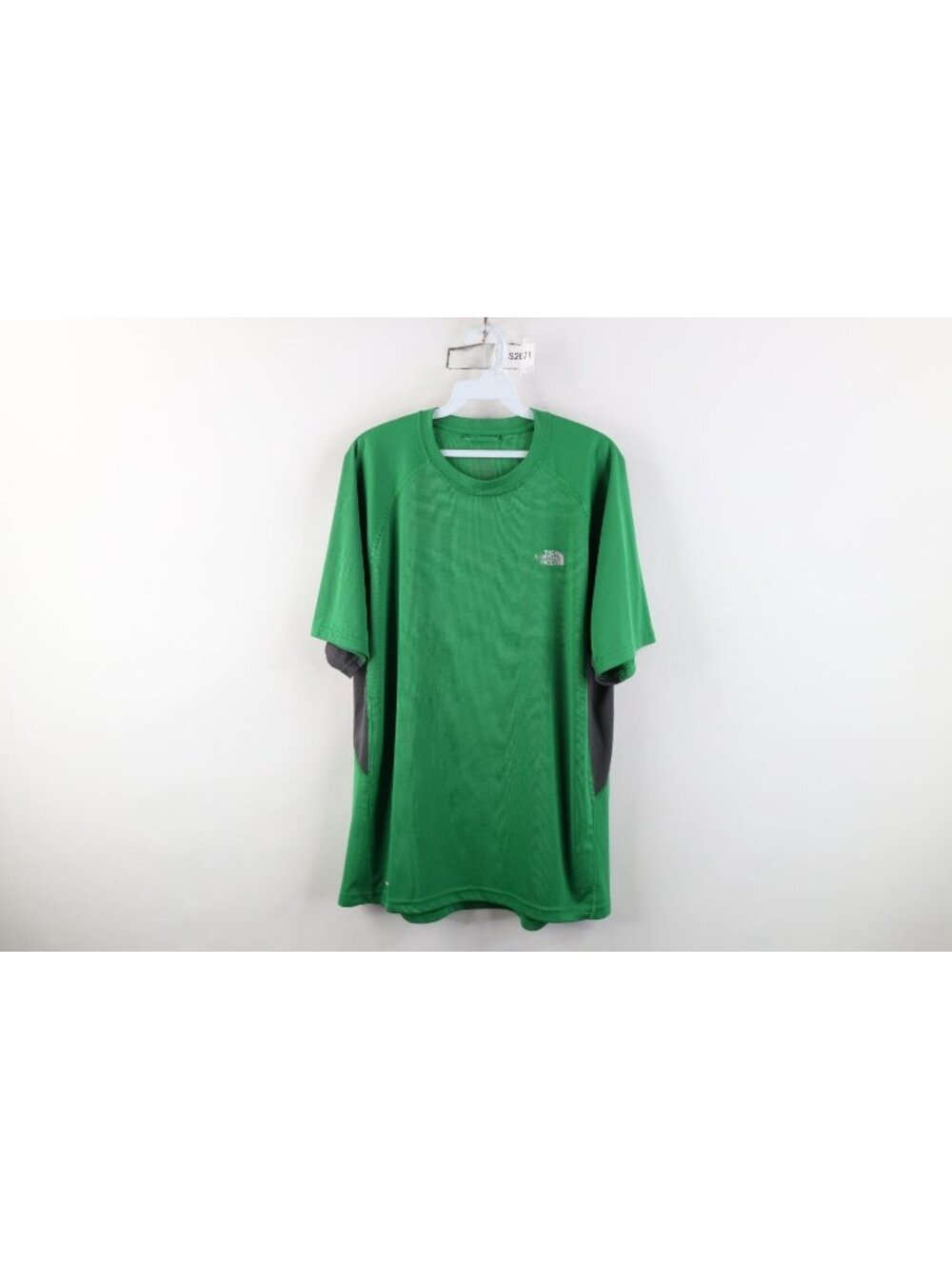 Y2K The North Face Mens Large Spell Out Tech Knit Running Climbing Gym T-Shirt
